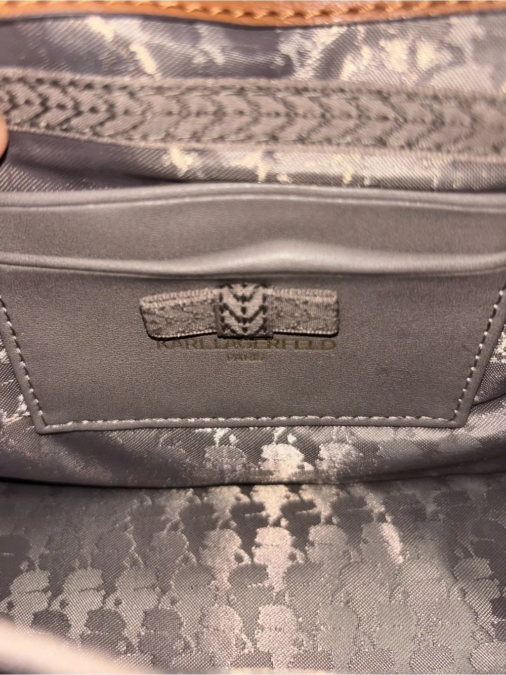 KARL LAGERFELD PARIS Simone Crossbody brown leather